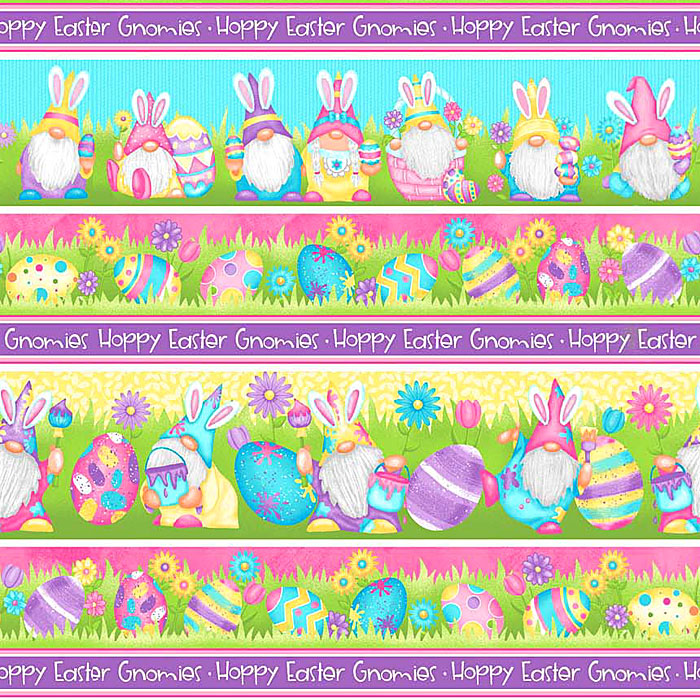 Hoppy Easter Gnomies - Egg Hunt Stripe - Kelly Green