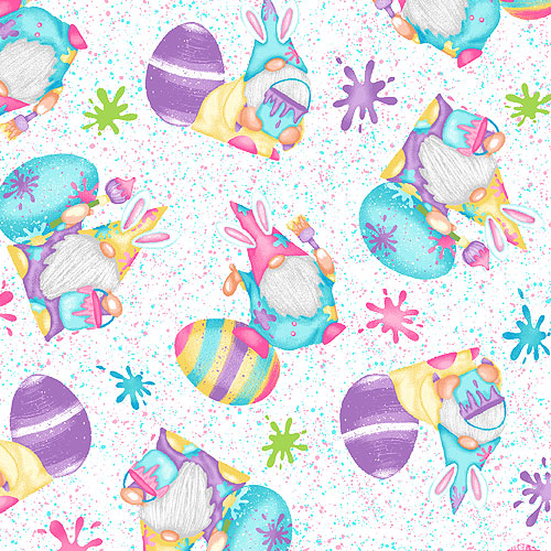 Hoppy Easter Gnomies - Egg Painters - Milk White
