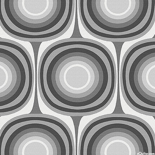 Squircle - Concentrics - Ash Gray - 108" QUILT BACKING