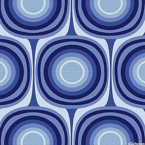 Squircle - Concentrics - French Blue - 108" QUILT BACKING