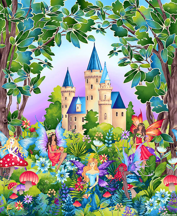 Fairytale Forest - Royal Castle - Multi - 36" x 44" PANEL