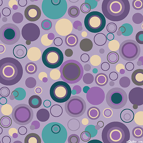 Bubble Dot Basics - Retro Circles - Pastel Purple