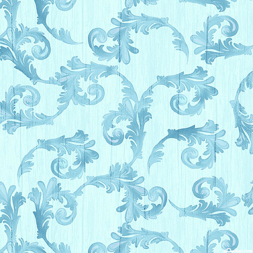 Tweets & Treats - Wallpaper Flourishes - Dawn Blue
