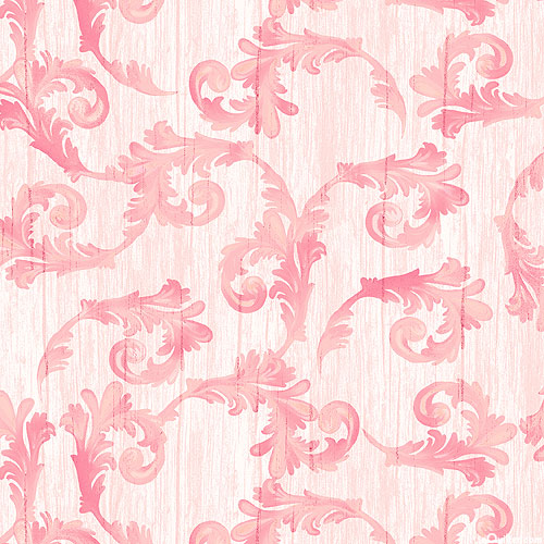 Tweets & Treats - Wallpaper Flourishes - Pastel Pink