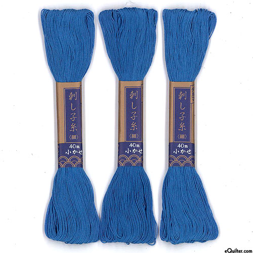 Sashiko Thread - Solid - Delft Blue - 40 m