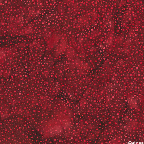 Atmospheric Dot Batik - Garnet Red