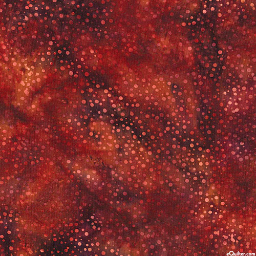 Atmospheric Dot Batik - Cinnamon Red
