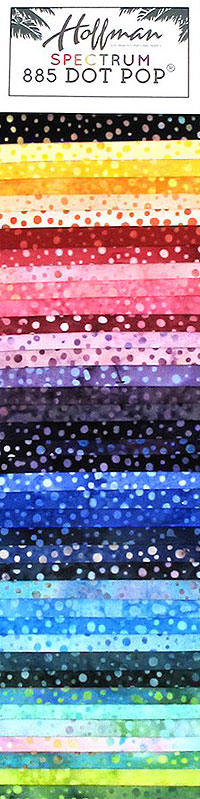 Dots 885 - Spectrum Batiks - 2-1/2" Strips