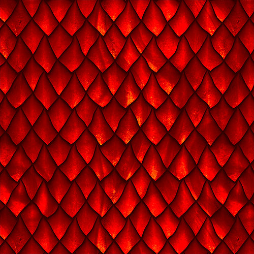 Dragons - Forged Scales - Lacquer Red - DIGITAL PRINT