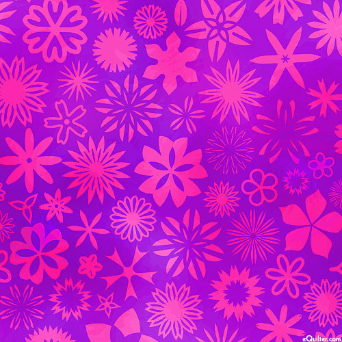 Pawsitivity - Groovy Blooms - Electric Purple - DIGITAL
