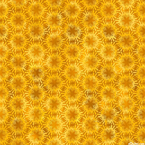 Sunshine - Honeycomb Florals - Caramel Gold - DIGITAL