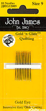 John James Gold'n Glide Quilting Needles - Size 9