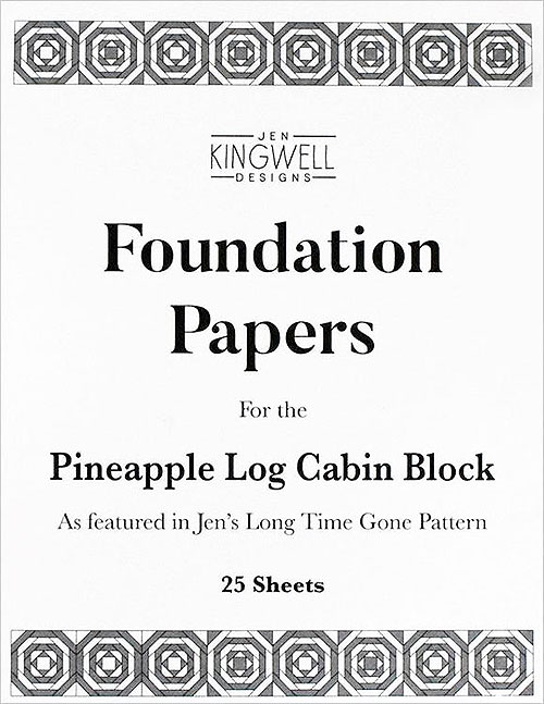 Foundation Papers for the Pineapple Log Cabin Block