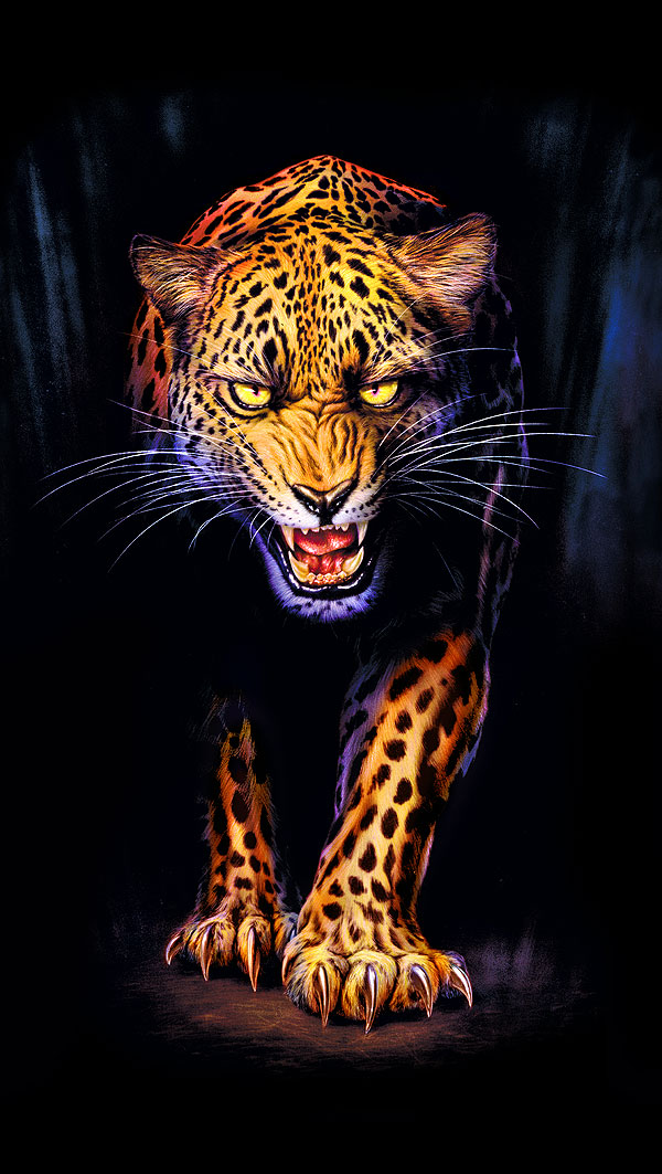 Animal Kingdom - Electric Leopard - 24" x 44" PANEL - DIGITAL