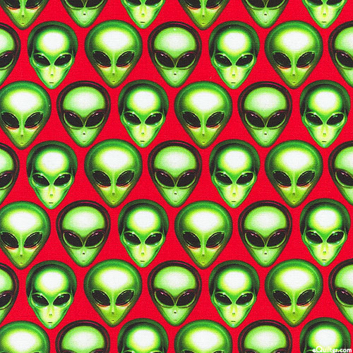Area 51 - Little Green Men Small - Scarlet Red