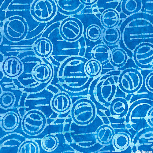Bubble Blues - Rings Batik - Ocean Blue