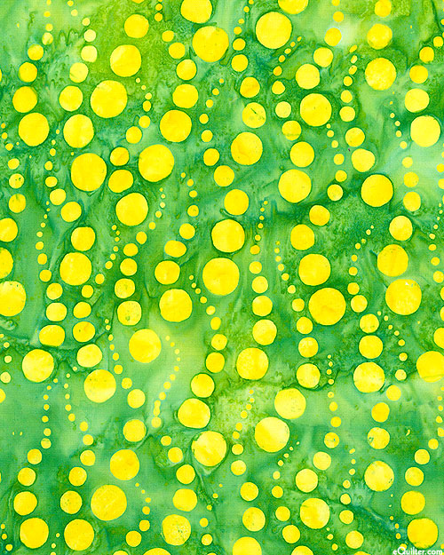 Dottie - Ascending Bubbles Batik - Sprout Green