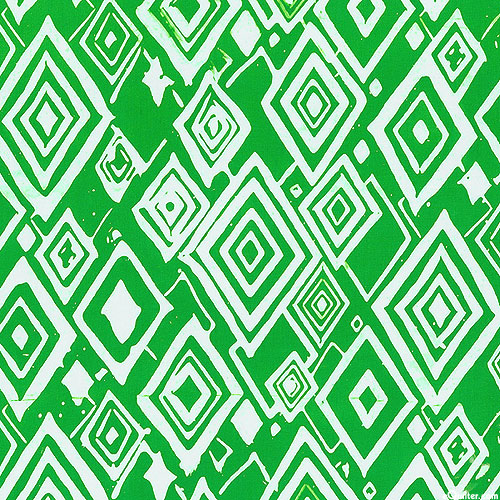 Geo Brights - Diamonds Batik - Bamboo Green