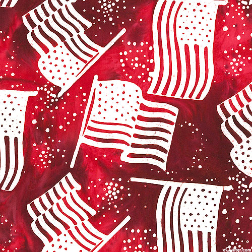 Liberty - Waving Flags Batik - Lacquer Red