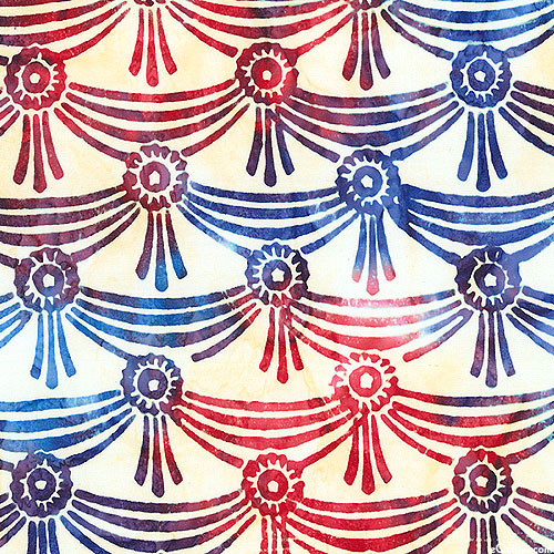 Liberty - Patriotic Banners Batik - Buttercreme Beige