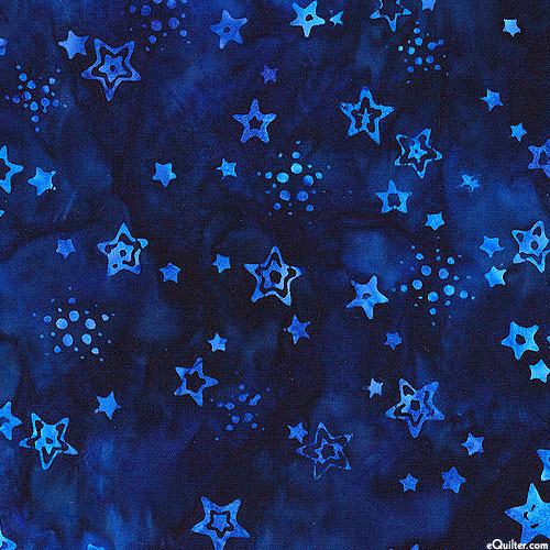 Land of Liberty - Patriotic Stars Batik - Midnight Blue