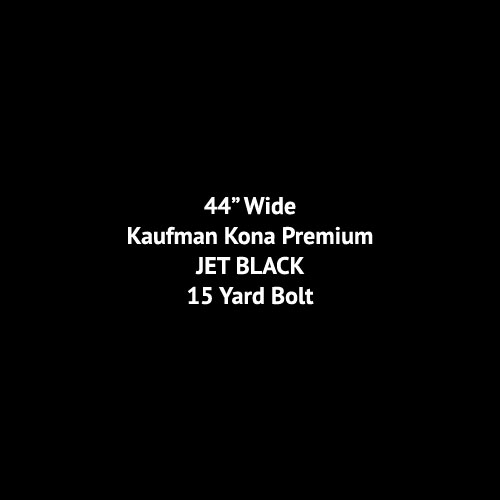 Basics - Kaufman Kona Premium - Jet Black - 15 YARD BOLT
