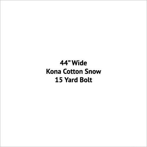Basics - Kaufman Kona Solid - Snow - 15 YARD BOLT