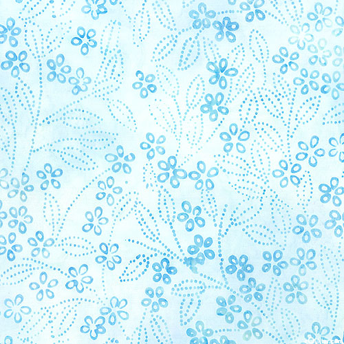 Pastel Petals - Flower Buds Batik - Baby Blue