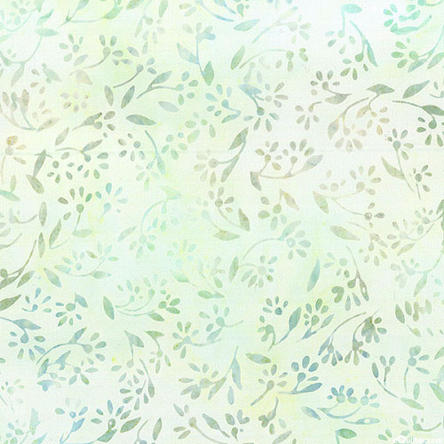 Pastel Petals - Floral Bliss Batik - Willow Green
