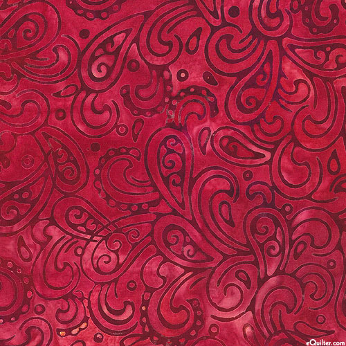 Rouge - Garden Paisleys Batik - Lacquer Red