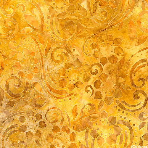 Sun Forest - Flourishing Blooms Batik - Sun Gold