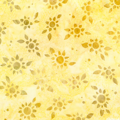Sun Forest - Sun Blossoms Batik - Lemon Sorbet