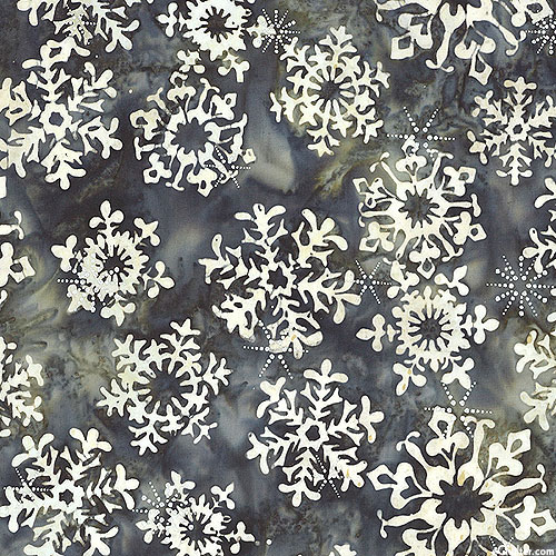 Winter Wonderland - Snowflakes Batik - Storm Gray/Silver