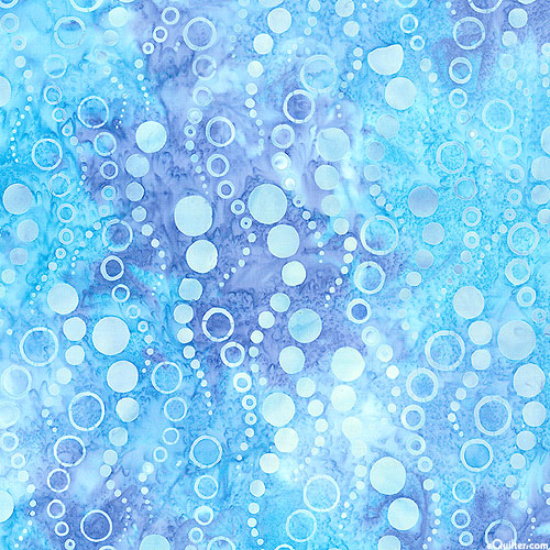 Seaside - Bubble Lines Batik - Azure
