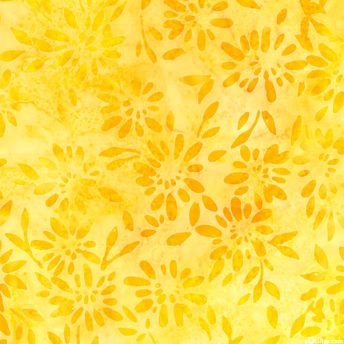 Bees and Flowers - Garden Batik - Sun Gold