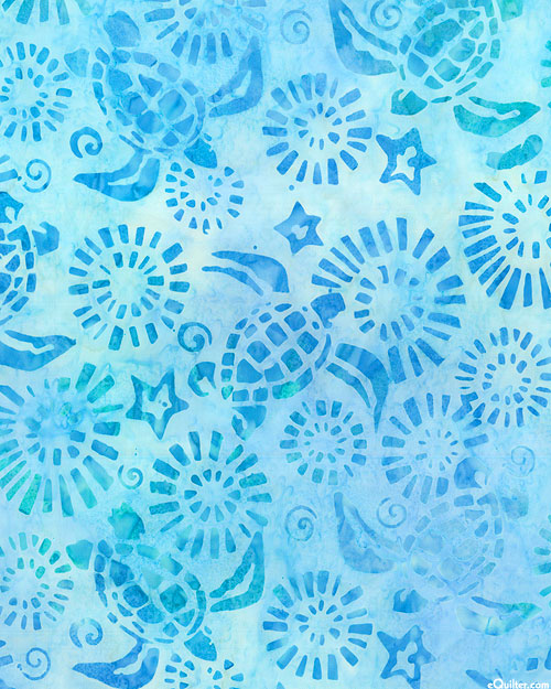 Seaside - Turtle Lines Batik - Sky Blue