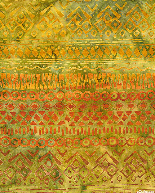 Terrain - Stripes of Design Batik - Guacamole