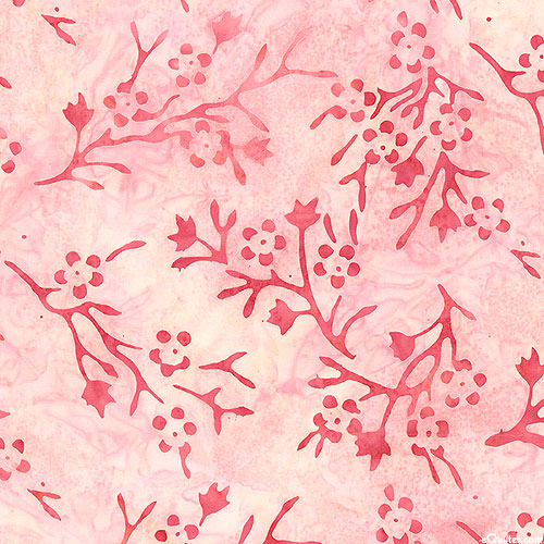 Bamboo Garden - Blossoms Batik - Pastel Pink
