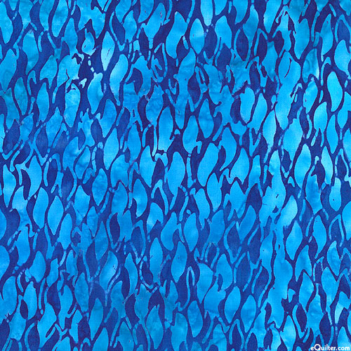 Summer Zest - Petal Fire Batik - Ocean Blue