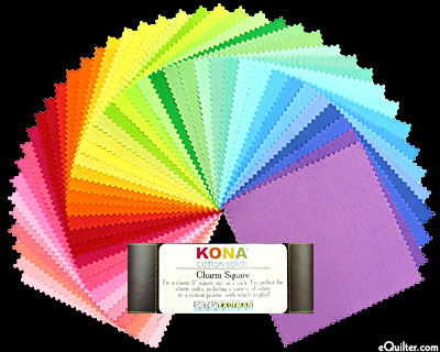 Kaufman Kona Solid - Bright Palette - Charm Pack