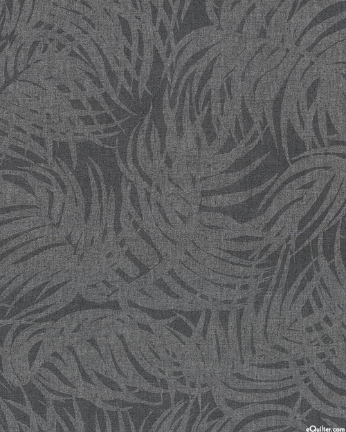 Chambray Weekend - Luscious Ferns - Charcoal Gray - COTTON/POLY