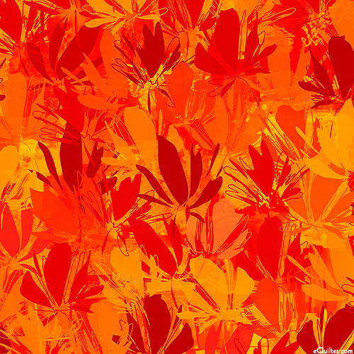 Wishwell: Color Wheel - Dynamic Blossoms - Pumpkin - DIGITAL