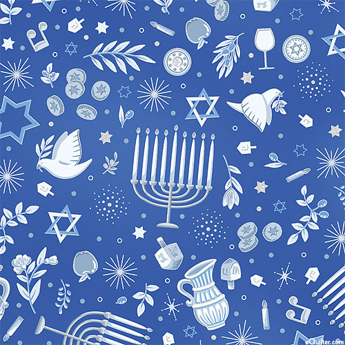 Stars of Light - Hanukkah Toss - Royal Blue/Silver