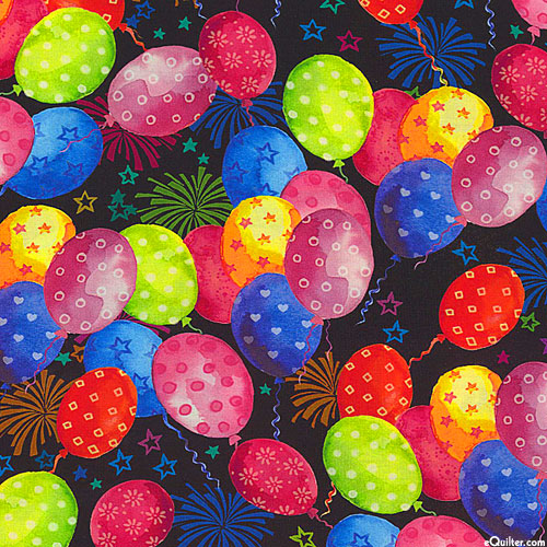 Happy Day - Party Balloons - Black - DIGITAL