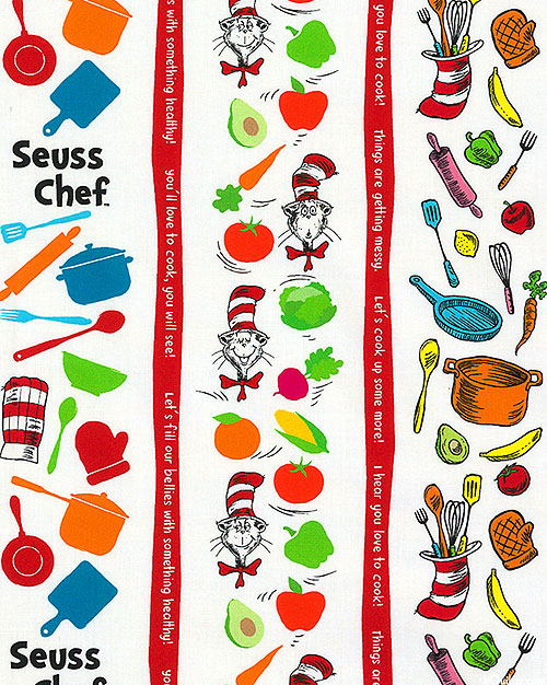 Seuss Chef - Getting Messy Stripe - White