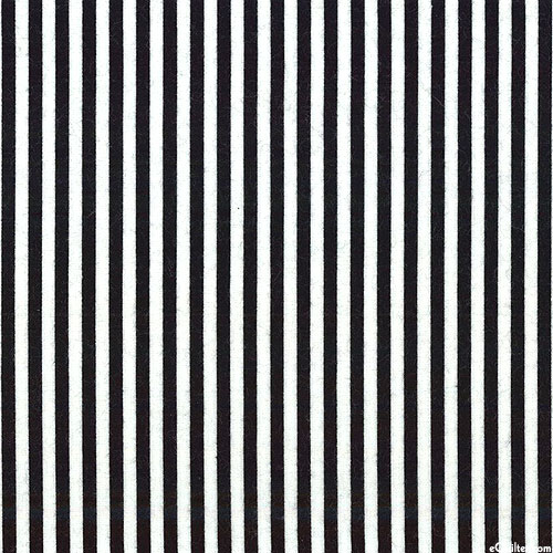 Cozy Cotton - Stripes - Black - FLANNEL