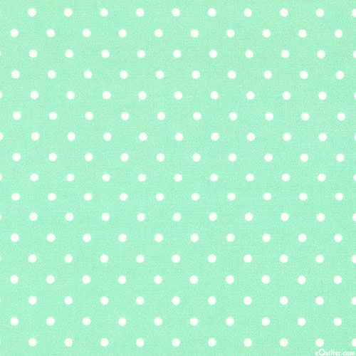 Cozy Cotton - Baby's Polka Dots - Mint Green - FLANNEL