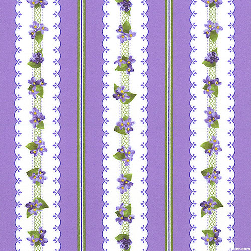 Elizabeth Flannel - Lilac Stripe - Lavender - FLANNEL