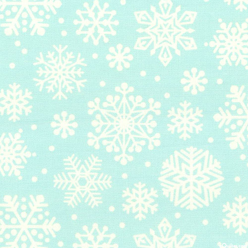 Snow Snuggles - Soft Snowflakes - Icy Blue - FLANNEL
