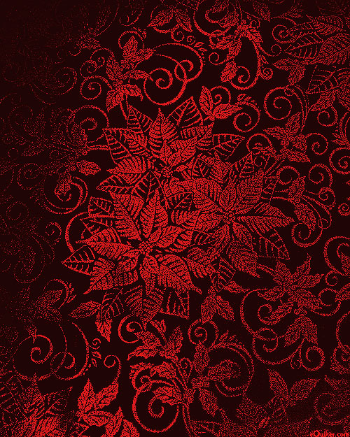 Season Of Sparkle - Poinsettias - Black/Red